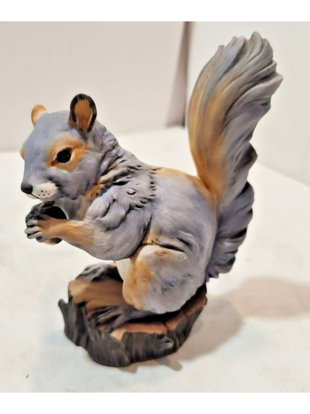 Vintage Kaiser Porcelain Grey & Brown Squirrel Figurine 675 Handpaint Signed Ha